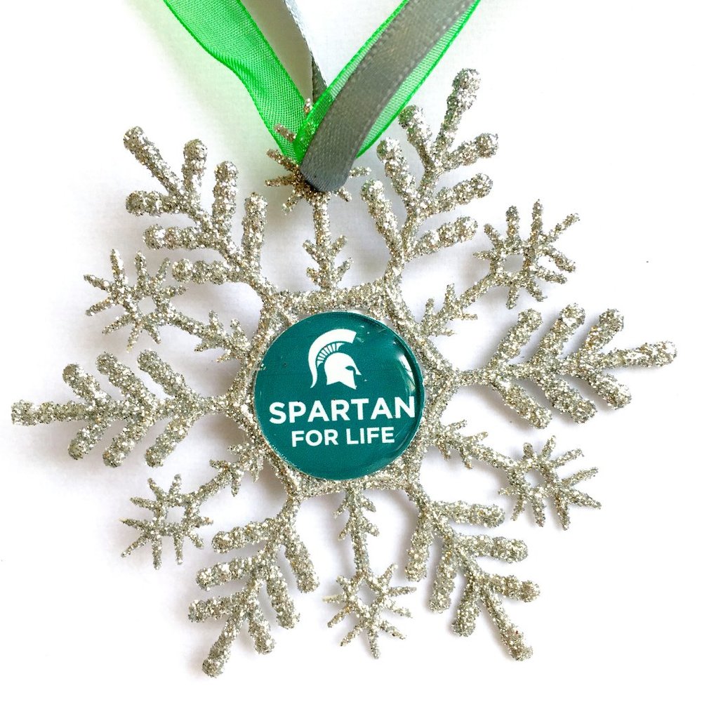 Michigan State SPARTANS Snowflake  Ornament *NEW*